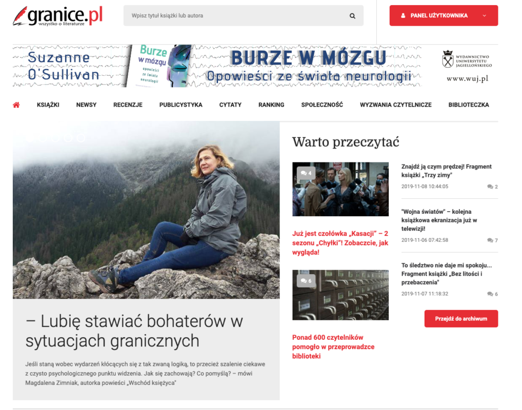 wywiad z Magdaleną Zimniak w Granice.pl